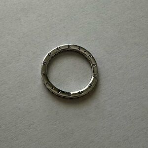 Pandora Sterling Silver Hearts Band Ring PANDORA Logo 925 Stackable Ring